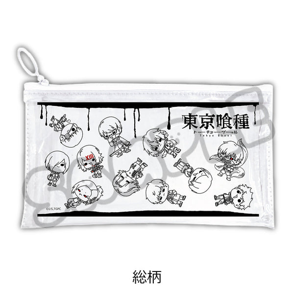 『東京喰種トーキョーグール』フラットクリアポーチ 総柄