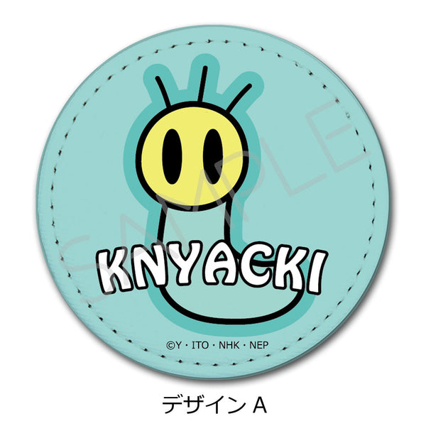 『ニャッキ!』レザーバッジ(丸形) デザインA