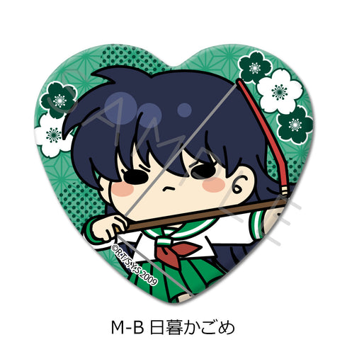 『犬夜叉』ハート型缶バッジ M-B 日暮かごめ