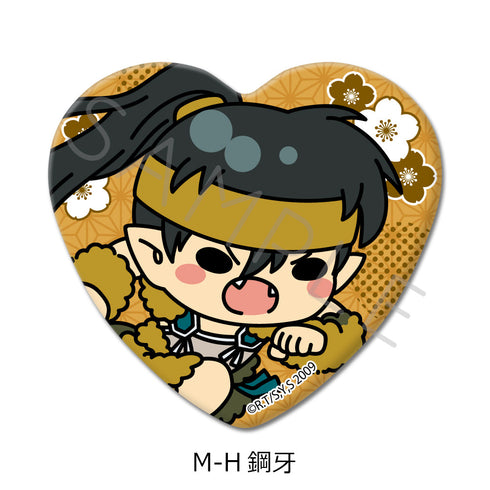 『犬夜叉』ハート型缶バッジ M-H 鋼牙