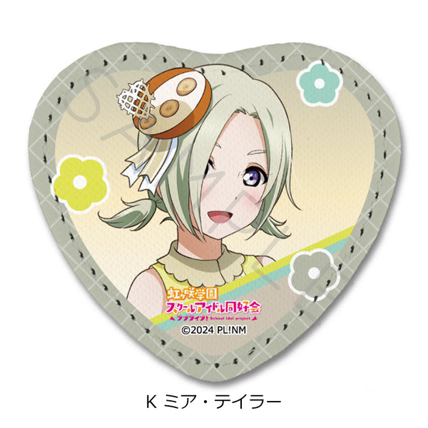"Love Live! Nijigasaki Academy School Idol Club" Leather Badge (Heart-Shaped) K: Mia Taylor