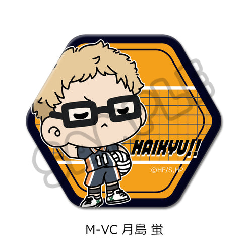 『ハイキュー!!』第8弾 六角形缶バッジ(mochocho) M-VC 月島蛍