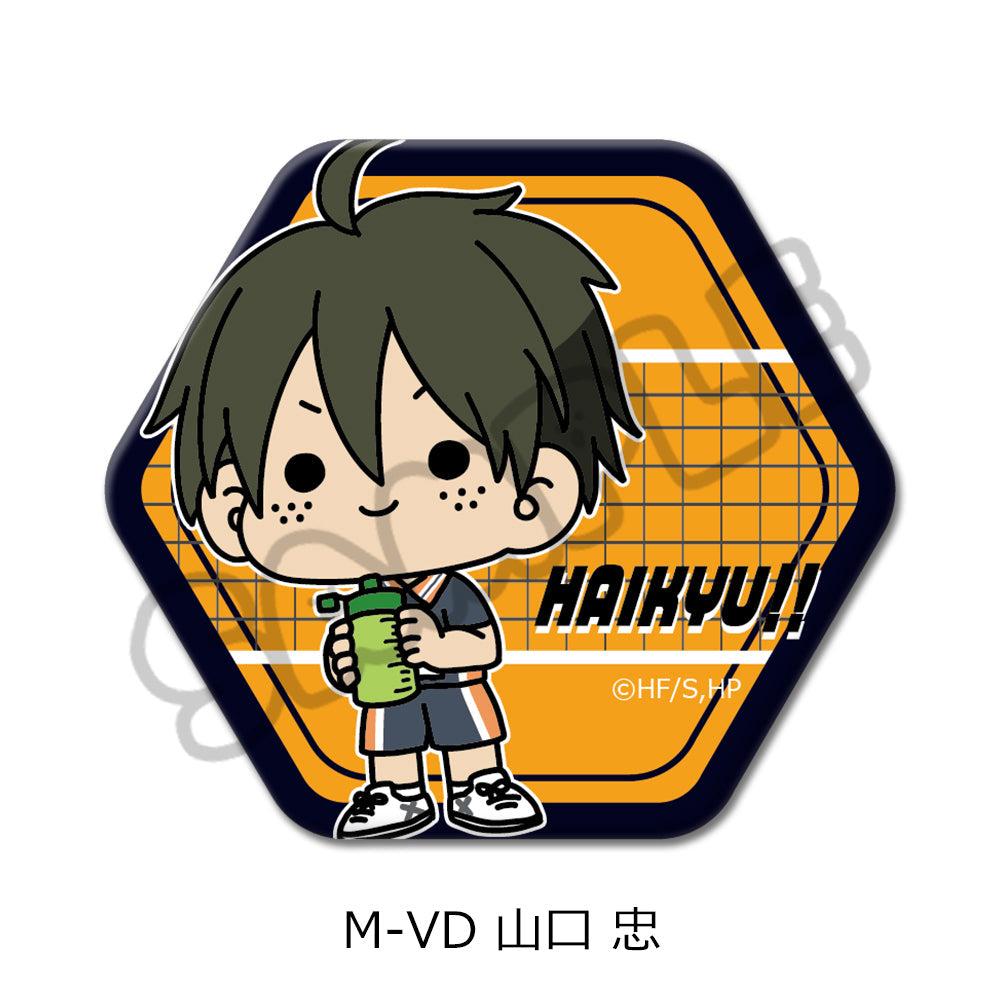ハイキュー!!』第8弾 六角形缶バッジ(mochocho) M-VD 山口忠 – Anime