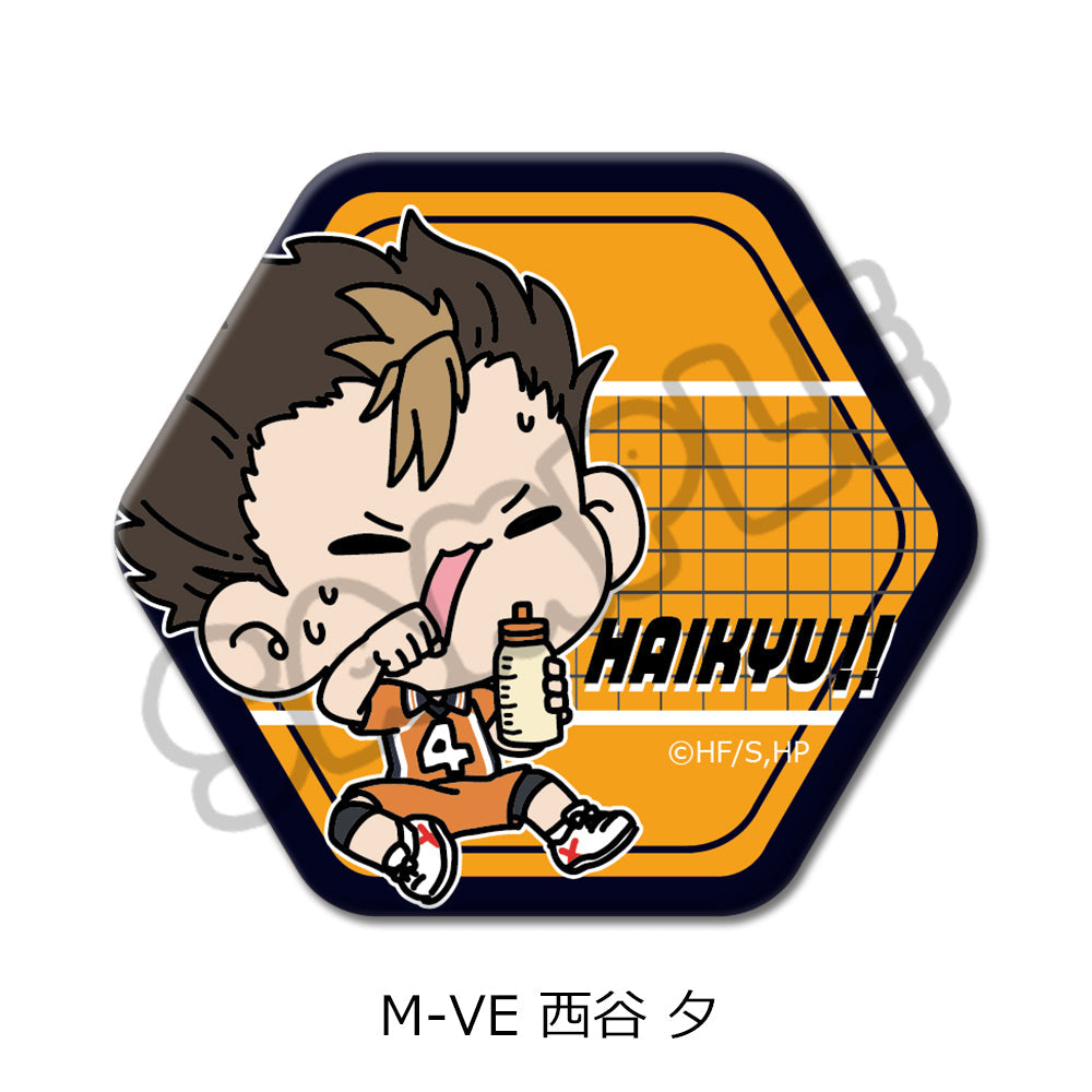 ハイキュー!!』第8弾 六角形缶バッジ(mochocho) M-VE 西谷夕 – Anime