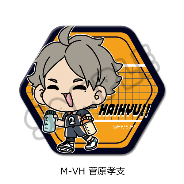 『ハイキュー!!』第8弾 六角形缶バッジ(mochocho) M-VH 菅原孝支