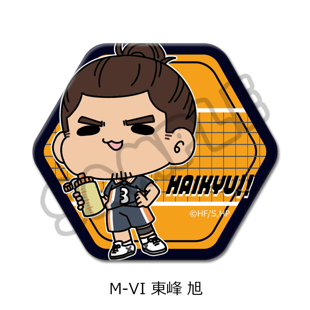 ハイキュー!!』第8弾 六角形缶バッジ(mochocho) M-VI 東峰旭 – Anime