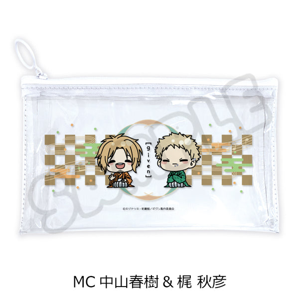 "Given: To the Sea" Flat Clear Pouch MC Haruki Nakayama & Akihiko Kaji