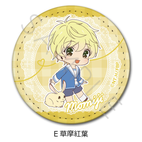 《水果篮子》皮革徽章(圆形)E 草摩红叶
