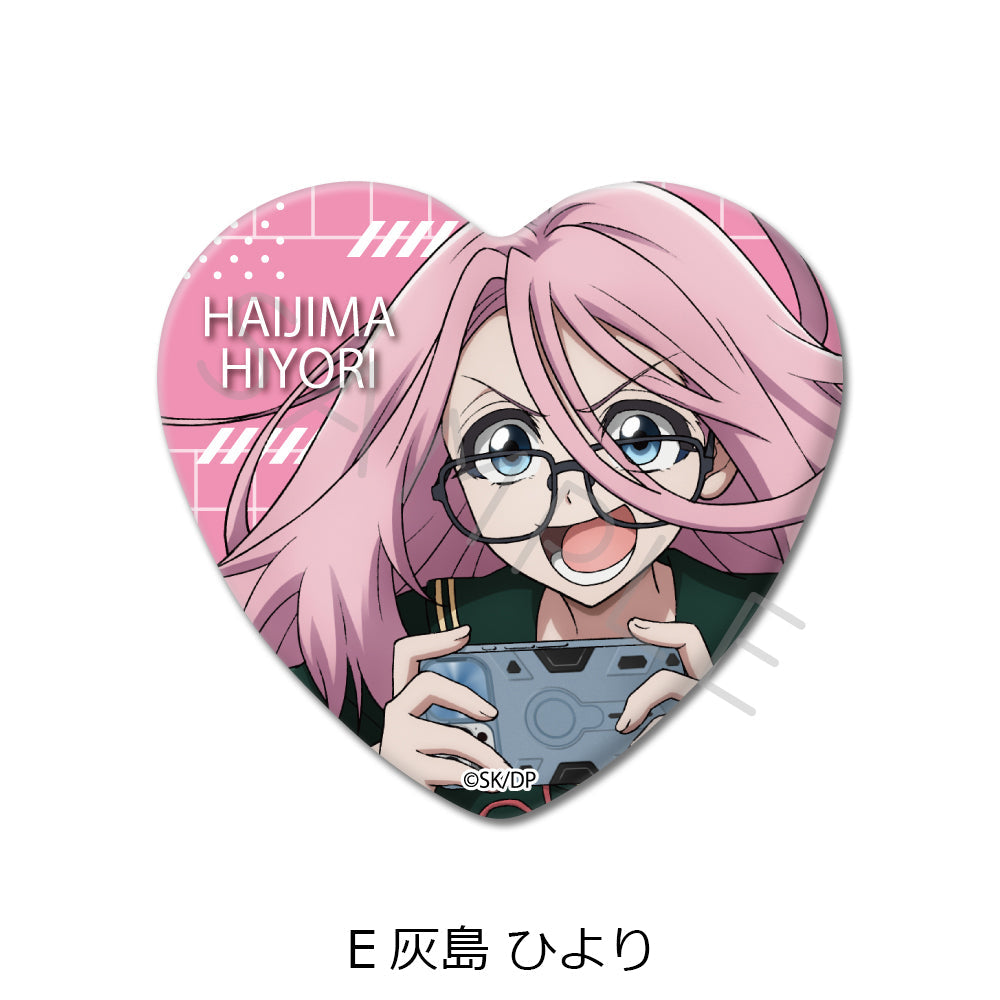 デッドアカウント』ハート型缶バッジ E 灰島ひより – Anime Store JP