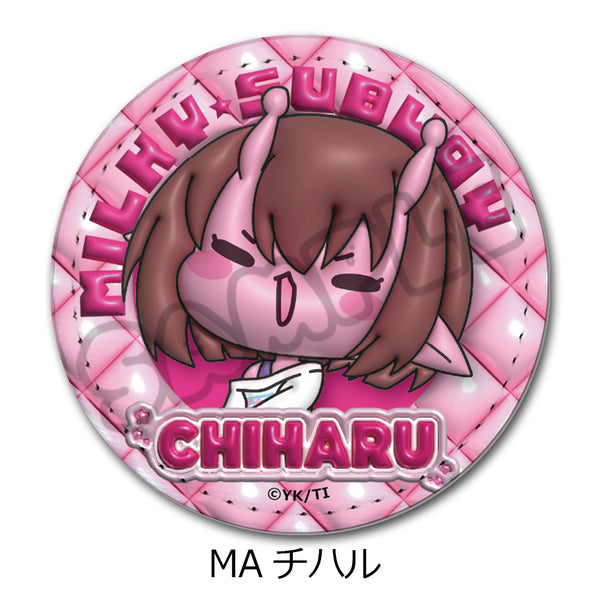 『銀河特急 ミルキー☆サブウェイ』レザーバッジ(丸形) (mochocho) MA チハル