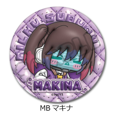 "Galaxy Express Milky☆Subway" Leather Badge (Round) (mochocho) MB Makina