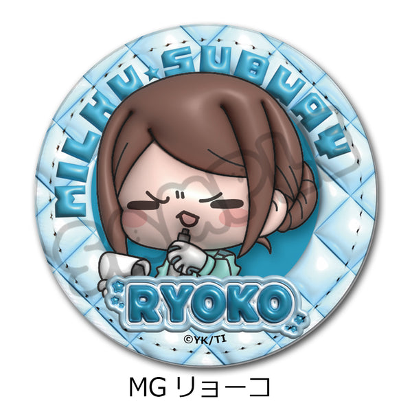 『銀河特急 ミルキー☆サブウェイ』レザーバッジ(丸形) (mochocho) MG リョーコ