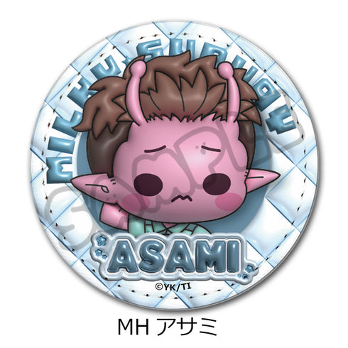 "Galaxy Express Milky☆Subway" Leather Badge (Round) (mochocho) MH Asami