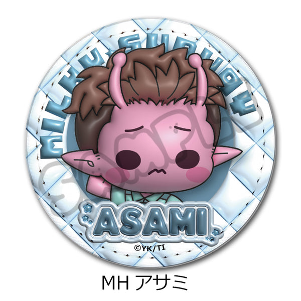 『銀河特急 ミルキー☆サブウェイ』レザーバッジ(丸形) (mochocho) MH アサミ