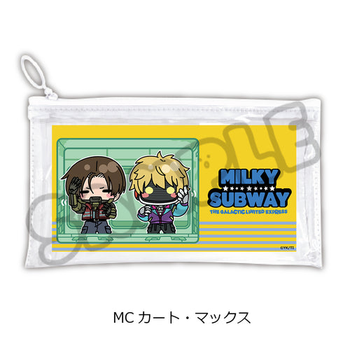 "Galaxy Express Milky☆Subway" Flat Clear Pouch (mochocho) MC Kurt Max