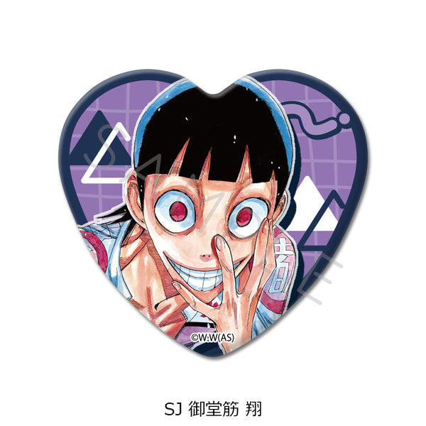 "Yowamushi Pedal" Series 2: Heart-Shaped Pin Badge SJ - Sho Midosuji
