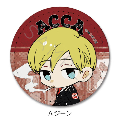 『ACCA13区監察課』レザーバッジ(丸形) A ジーン