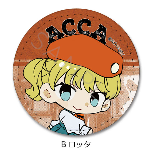 『ACCA13区監察課』レザーバッジ(丸形) B ロッタ
