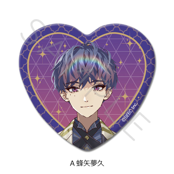 『誰ソ彼ホテル -蕾-』ハート型缶バッジ A 蜂矢夢久