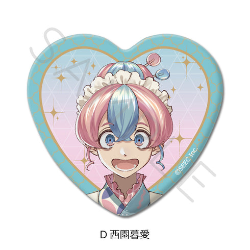 『誰ソ彼ホテル -蕾-』ハート型缶バッジ D 西園暮愛