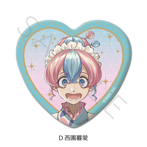 『誰ソ彼ホテル -蕾-』ハート型缶バッジ D 西園暮愛