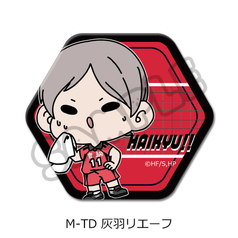 "Haikyu!!" 9th Series Hexagonal Pin Badge (mochocho) M-TD Rieff Haiba