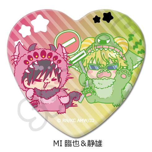 杜拉拉×x2' 心形罐徽章 MI 凛也和静雄