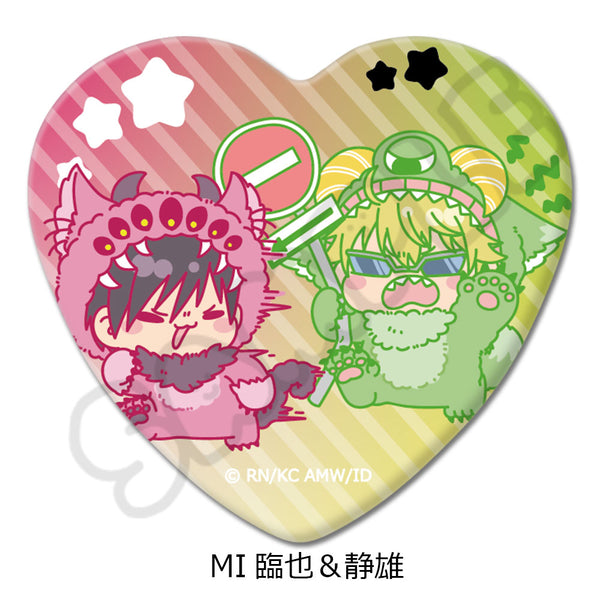 杜拉拉×x2' Heart-Shaped Can Badge MI Rinya & Shizuo