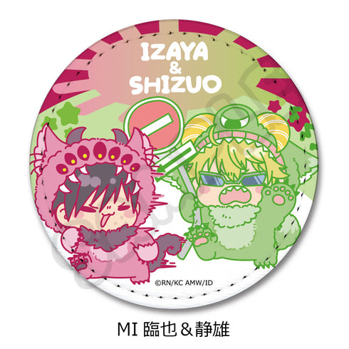 Durarara!×x2' 皮革徽章 (圓形) MI Rinya & Shizuo