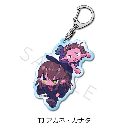 『銀河特急 ミルキー☆サブウェイ』アクリルキーホルダー ちぽっけ TJ アカネ・カナタ