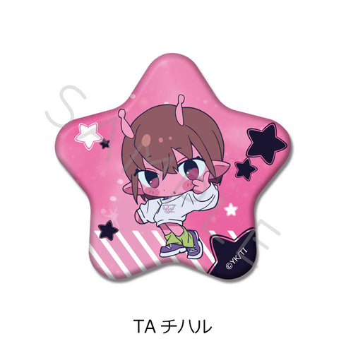 "Galaxy Express Milky☆Subway" Star-Shaped Pin Badge: Chipokke TA Chiharu