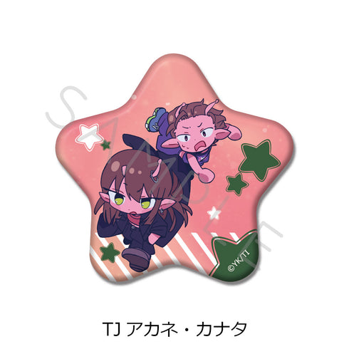 『銀河特急 ミルキー☆サブウェイ』星型缶バッジ ちぽっけ TJ アカネ・カナタ