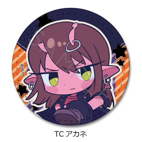 『銀河特急 ミルキー☆サブウェイ』レザーバッジ(丸形) ちぽっけ TC アカネ