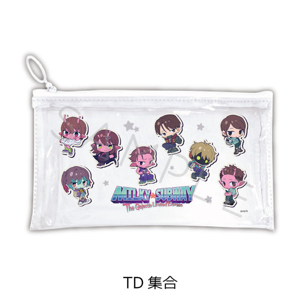 『銀河特急 ミルキー☆サブウェイ』フラットクリアポーチ ちぽっけ TD 集合