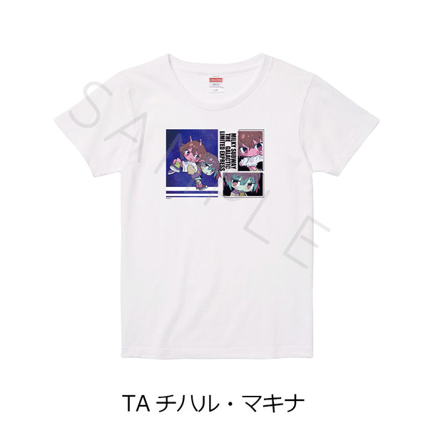 『銀河特急 ミルキー☆サブウェイ』Tシャツ ちぽっけ TA チハル・マキナ ホワイト XLサイズ