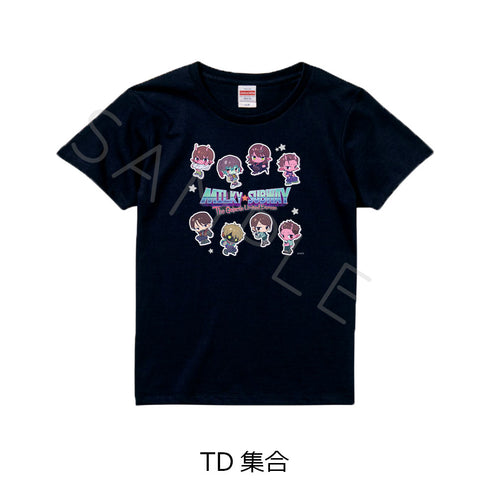 『銀河特急 ミルキー☆サブウェイ』Tシャツ ちぽっけ TD 集合 ブラック Lサイズ