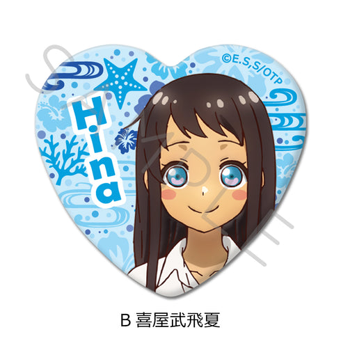 『沖縄で好きになった子が方言すぎてツラすぎる』ハート型缶バッジ B 喜屋武飛夏