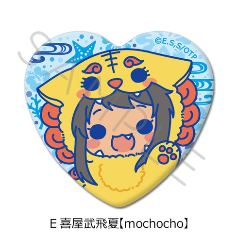 『沖縄で好きになった子が方言すぎてツラすぎる』ハート型缶バッジ E 喜屋武飛夏 mochocho