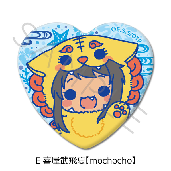『沖縄で好きになった子が方言すぎてツラすぎる』ハート型缶バッジ E 喜屋武飛夏 mochocho