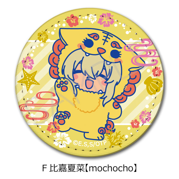 『沖縄で好きになった子が方言すぎてツラすぎる』レザーバッジ(丸形) F 比嘉夏菜 mochocho