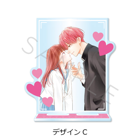 "Pink and Habanero" Acrylic Stand, Design C