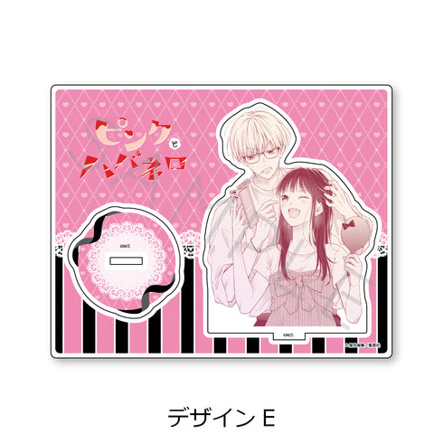 "Pink and Habanero" Acrylic Stand, Design E