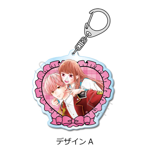 "Pink and Habanero" Acrylic Keychain - Design A
