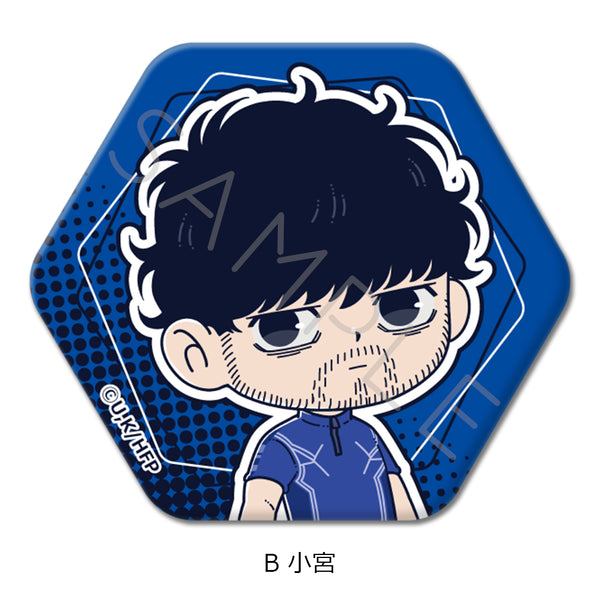 "Hyakuemu." Hexagonal Pin Badge B Komiya