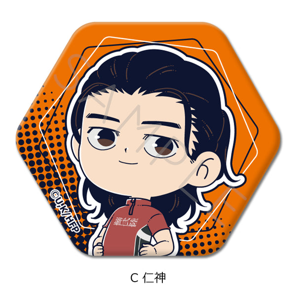 "Hyakuemu." Hexagonal Pin Badge C: Ninjim