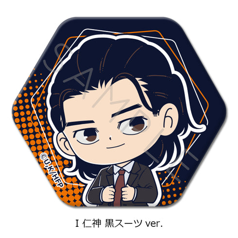 "Hyakuemu." Hexagonal Pin Badge I: Ninjim, Black Suit Ver.
