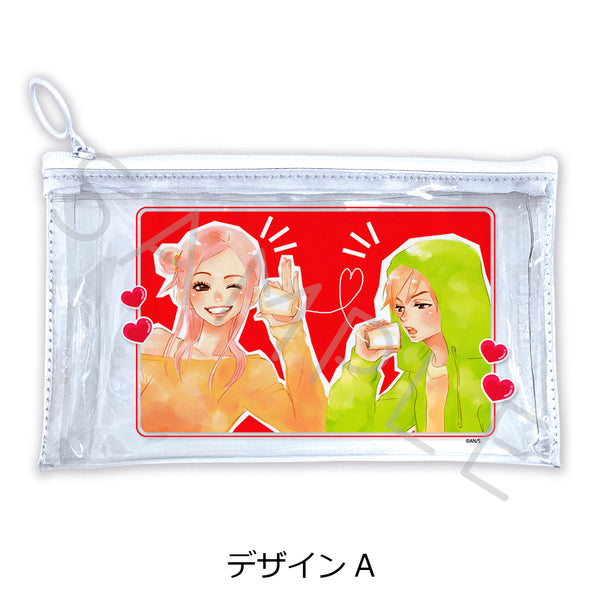 『ラブ★コン』フラットクリアポーチ デザインA