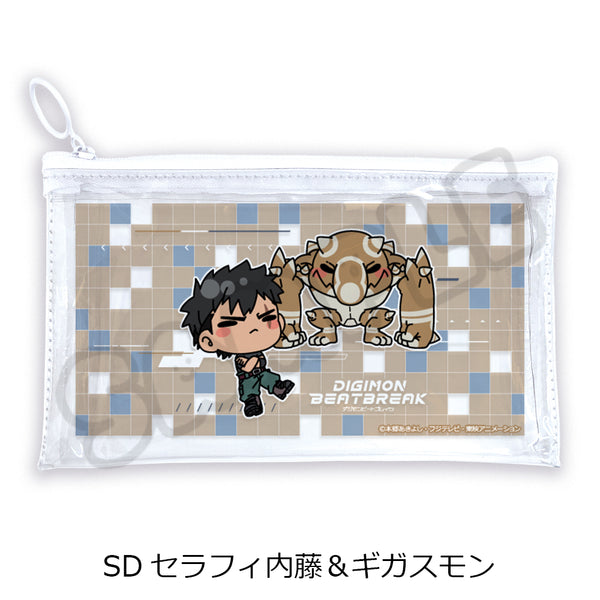 "DIGIMON BEATBREAK" Series 2: Flat Clear Pouch SD Seraphi Naito & Gigassmon
