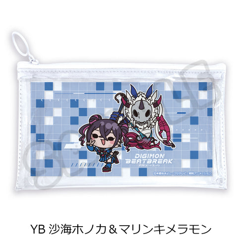 『DIGIMON BEATBREAK』第3弾 フラットクリアポーチ YB 沙海ホノカ&マリンキメラモン