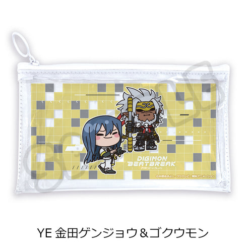 『DIGIMON BEATBREAK』第3弾 フラットクリアポーチ YE 金田ゲンジョウ&ゴクウモン